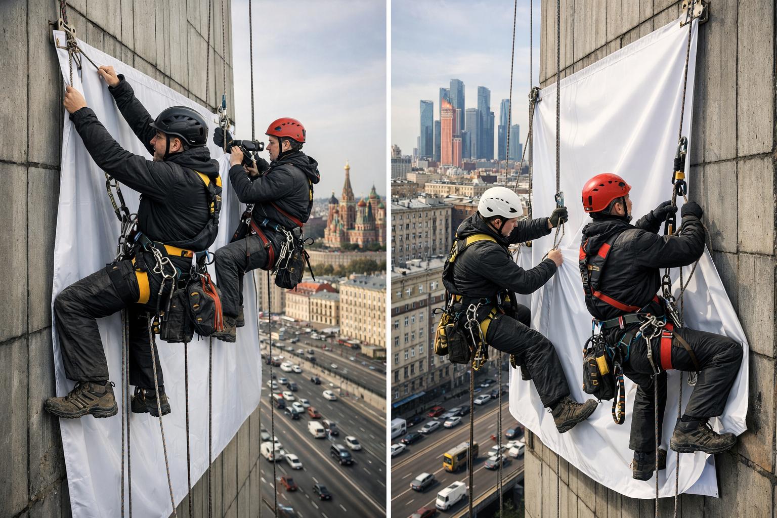 Монтажные работы на высоте в Москве